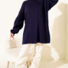 French Terry Long-Sleeve Raglan Sleeve Tunic Navy Blue – Bild 2