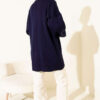 French Terry Long-Sleeve Raglan Sleeve Tunic Navy Blue – Bild 3