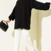 ⁦French Terry Long-Sleeve Raglan Sleeve Tunic Black⁩ - الصورة ⁦2⁩