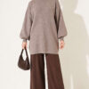 French Terry Long-Sleeve Raglan Sleeve Tunic Mink - الصورة 2
