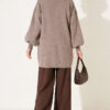 French Terry Long-Sleeve Raglan Sleeve Tunic Mink - الصورة 4