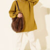 French Terry Long-Sleeve Raglan Sleeve Tunic Oil Green - Imagen 2