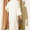 Crew Neck Plain Knit Dress Stone - الصورة 3