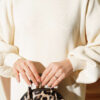 Crew Neck Plain Knit Dress Stone - الصورة 4