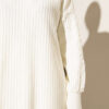 Ribbed Knit Two-Piece Set with Boat Neck Ecru - الصورة 4