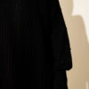 Ribbed Knit Two-Piece Set with Boat Neck Black – Bild 4