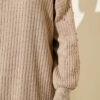 Ribbed Knit Two-Piece Set with Boat Neck Mink – Bild 4