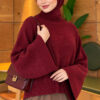 Wide-Sleeve Crew Neck Sweater Burgundy - الصورة 3