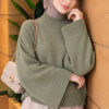 Wide-Sleeve Crew Neck Sweater Hazel