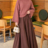 Wide-Sleeve Crew Neck Sweater Rose Dust – Image 2