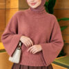 Wide-Sleeve Crew Neck Sweater Rose Dust – Image 3