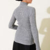 Fisherman Neck Fingerless Knit Sweater Grey - immagine 3