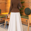 Fisherman Neck Fingerless Knit Sweater Olive Green - Image 4