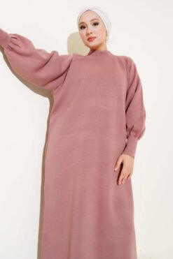 Alternative view of Balloon Sleeve Knit Dress Rose Dust