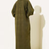 Balloon Sleeve Knit Dress Khaki - immagine 3