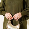 Balloon Sleeve Knit Dress Khaki - immagine 4