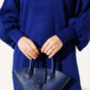 Balloon Sleeve Knit Dress Navy Blue - immagine 4