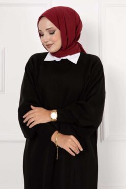 Alternative view of Balloon Sleeve Knit Dress Black