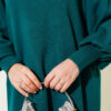 Balloon Sleeve Knit Dress Emerald - immagine 4