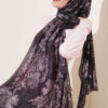 Baroque Pattern Bamboo French Terry Shawl Brown - Imagen 5