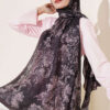 Baroque Pattern Bamboo French Terry Shawl Dark Brown - Imagen 2