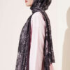 Baroque Pattern Bamboo French Terry Shawl Dark Brown - Imagen 3