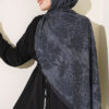 Baroque Pattern Bamboo French Terry Shawl Anthracite - Afbeelding 2
