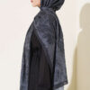 Baroque Pattern Bamboo French Terry Shawl Anthracite - Afbeelding 3