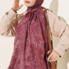 ⁦Baroque Pattern Bamboo French Terry Shawl Burgundy⁩ - الصورة ⁦2⁩