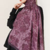Baroque Pattern Bamboo French Terry Shawl Burgundy