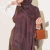 Baroque Pattern Bamboo French Terry Shawl Brown - Imagen 2