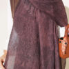 Baroque Pattern Bamboo French Terry Shawl Brown - Imagen 4