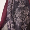 ⁦Baroque Pattern Bamboo French Terry Shawl Plum⁩ - الصورة ⁦4⁩