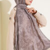 Baroque Pattern Bamboo French Terry Shawl Mink – Image 2