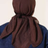 Basic Bamboo Crinkle Scarf Dark Brown – Bild 3