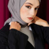 ⁦Basic Bamboo Crinkle Scarf Slate Grey⁩ - الصورة ⁦2⁩