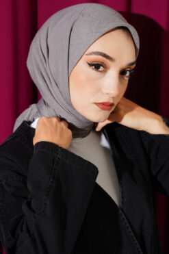 Alternative view of Basic Bamboo Crinkle Scarf Slate Grey