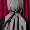 ⁦Basic Bamboo Crinkle Scarf Slate Grey⁩ - الصورة ⁦3⁩