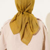 Basic Bamboo Crinkle Scarf Henna Green – Bild 3