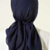 Basic Bamboo Crinkle Scarf Dark Navy - immagine 3