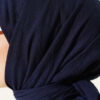 Basic Bamboo Crinkle Scarf Dark Navy - immagine 4