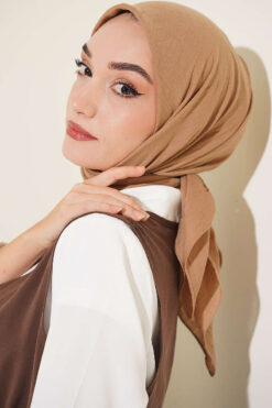 Alternative view of Basic Bamboo Crinkle Scarf Sand Beige
