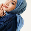 Basic Bamboo Crinkle Scarf Blue - immagine 2