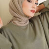 Basic Bamboo Crinkle Scarf Grey – Image 2