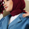Basic Bamboo Crinkle Scarf Cherry