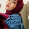 Basic Bamboo Crinkle Scarf Cherry – Bild 2