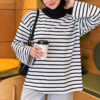 Basic Crew Neck Striped Tunic Black - Afbeelding 3
