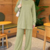 Front Slit Tunic Two-Piece Set Hazel