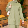 Front Slit Tunic Two-Piece Set Hazel – Bild 2