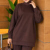Front Slit Tunic Two-Piece Set Coffee Brown – Bild 2